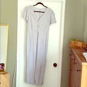 Old Navy Linen Blue Romper